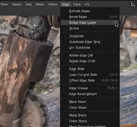 Bridge Edge Loops option.