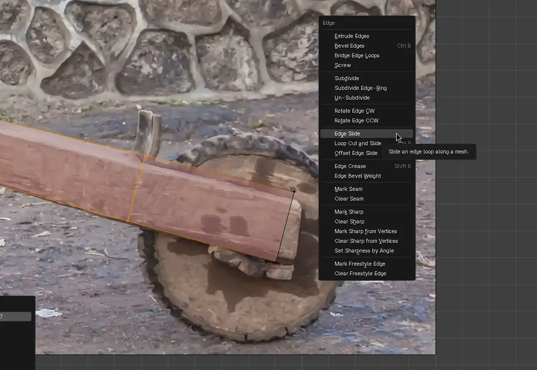 Edge Slide to align with the reference image.
