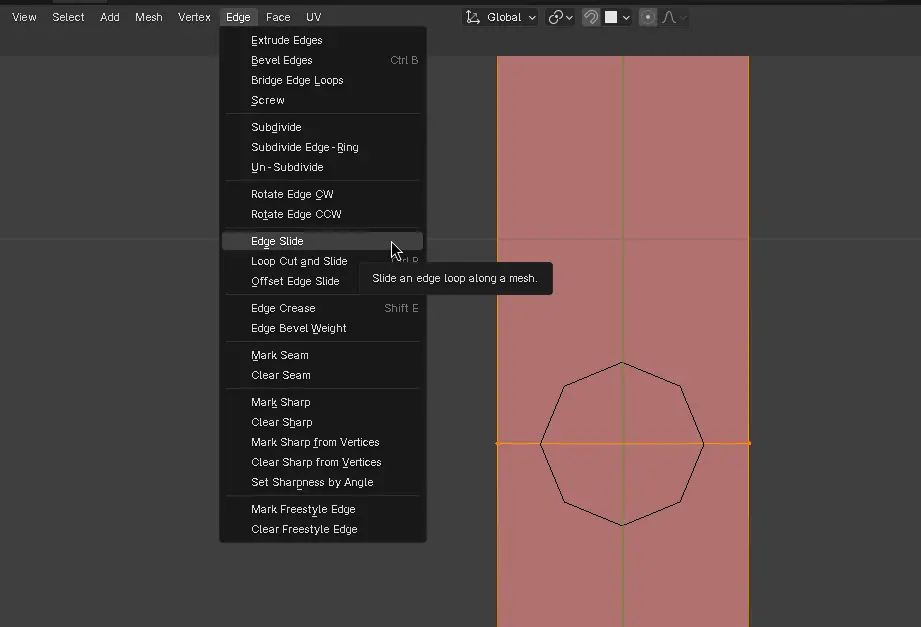 Edge Slide to align the edge loop to the center of the circle.