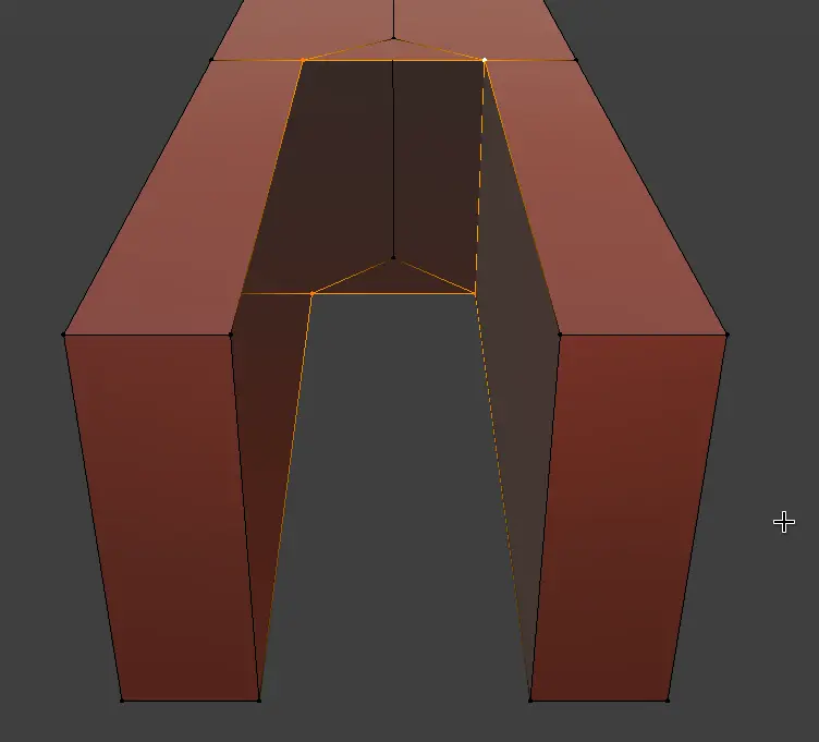 Fill middle face of the recessed slot.